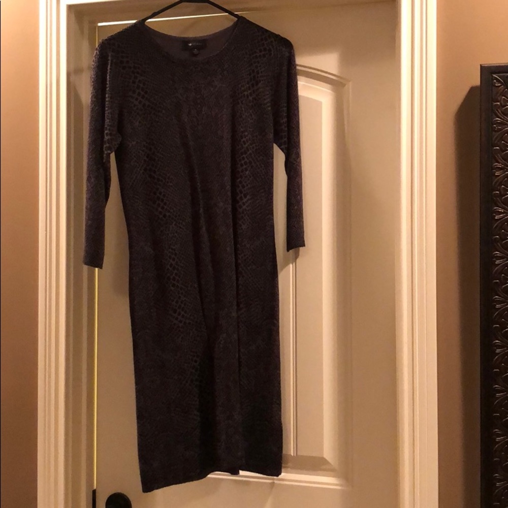 Black and Grey long sleeve Dress